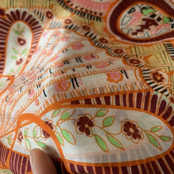 

Chinese Real silk scarf size 130*180cm Printed Flower Promotion in March