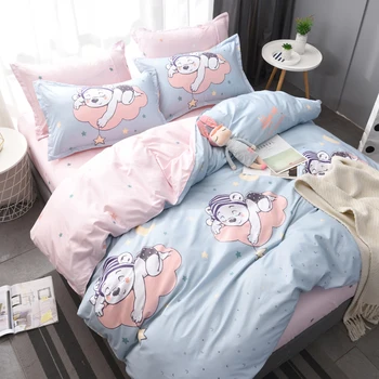 

Classic bedding set 11 size star bed linen 4pcs/set Cartoon duvet cover set bed sheet AB side duvet cover 2019 bed