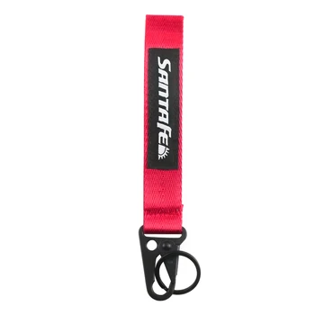 

1pcs car Ribbon Webbing Car key ring Nylon Webbing Keychain with hawk buckle key ring for Hyundai SANTA FE SANTAFE car styling