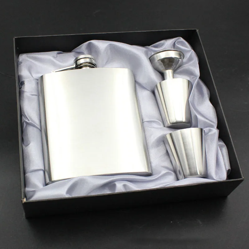 4 шт./компл. открытый Нержавеющая сталь фляга Портативный с чашкой Воронка 7 унций винный набор кастрюль вина кружка посуда для напитков