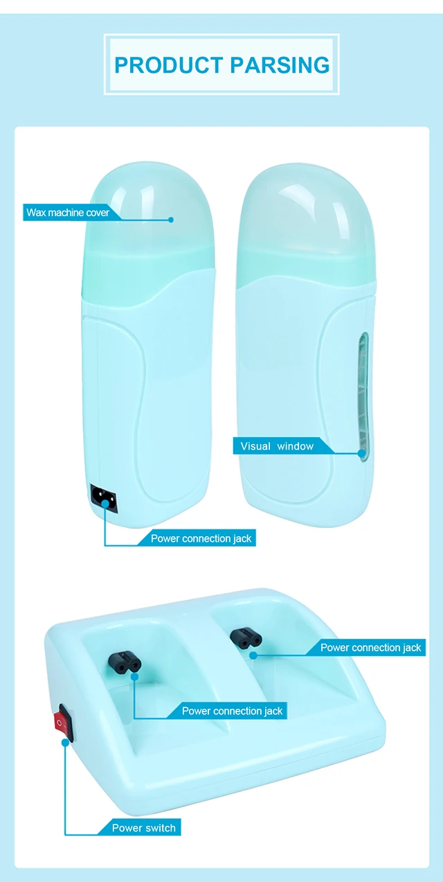 Ce Certificate Two Seat Roll-On Wax Machine Roll On Depilatory Waxing Wax Heater