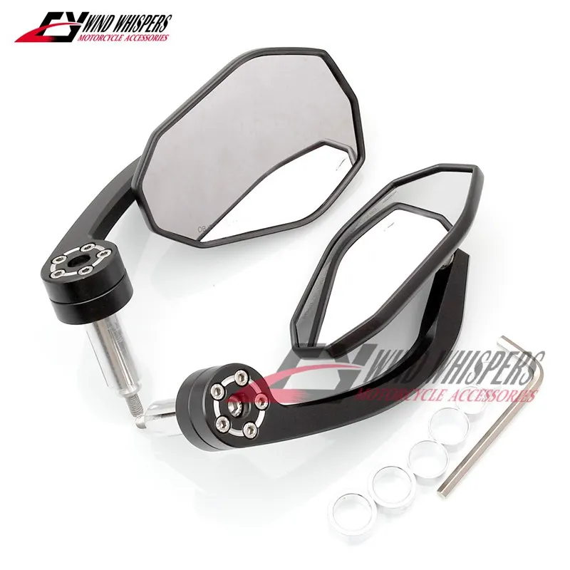 CNC Irregular Rear View Mirrors Handle Bar End Cafe Racer For Honda Yamaha Kawasaki Suzuki Aprilia BMW Triumph T100 Ducati Vesap |
