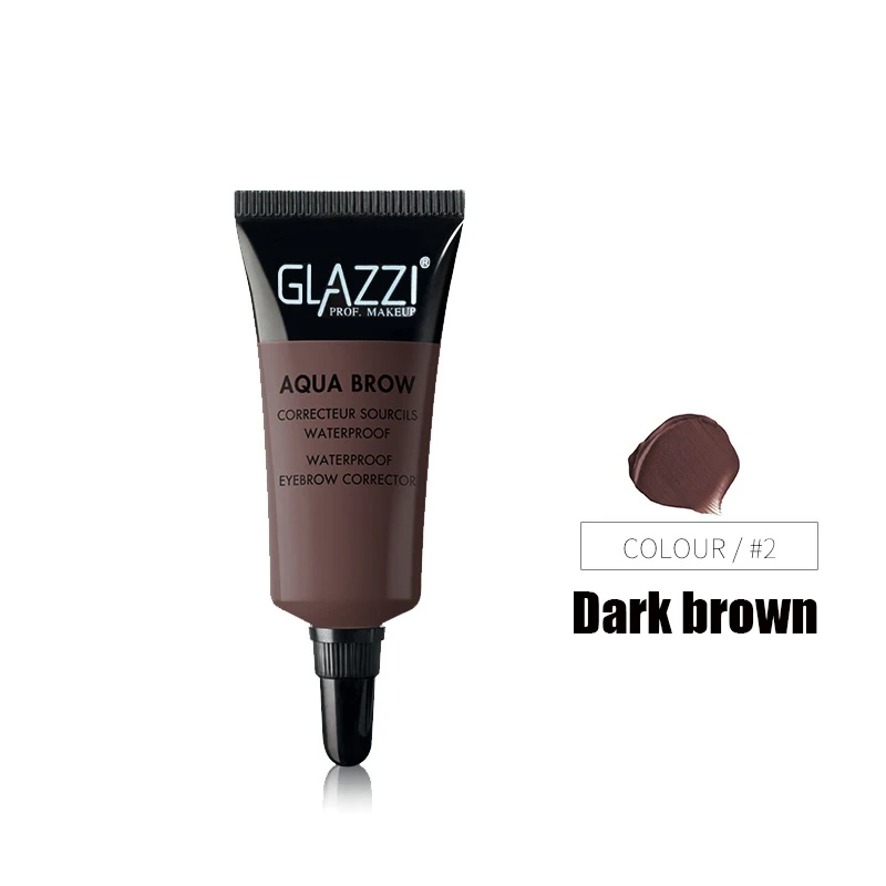 1 шт., пигментные тени для бровей, черный, коричневый гель для бровей из хны, стойкий крем для бровей, татуаж, набор для увеличения бровей с кистью - Цвет: 2
