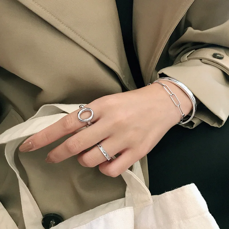 Details about / Korean style 925 sterling silver ring multilayer zircon female ring fine jewerly