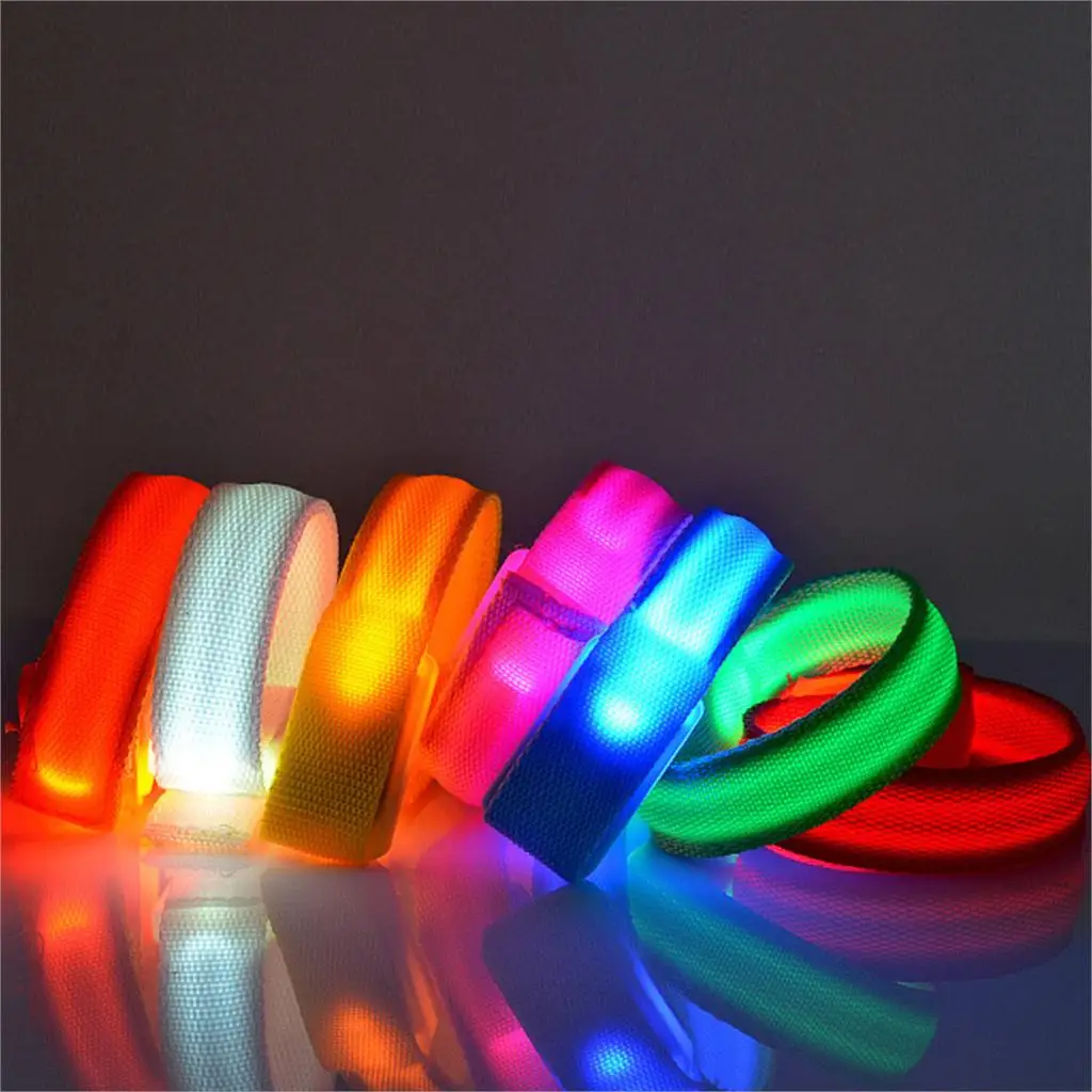

LED Flashing Wrist Band Bracelet Arm Band Belt Light Up Dance Party Glow For Party Decoration Gift