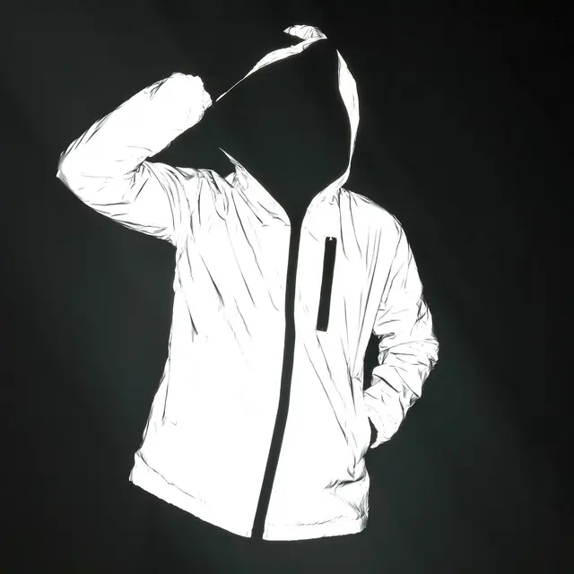 White Reflective Hooded Jacket 3