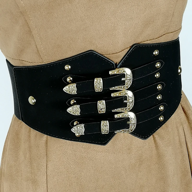 Elastic Corset Belt Plus Size Wide Belts For Women Waist Stretch  Cummerbunds Big Waistband Dress Vintage Ceinture Femme - Belts - AliExpress