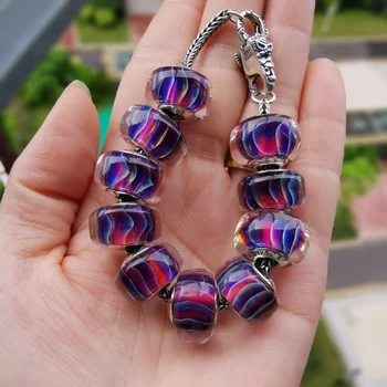 

Purple Beads Imported Material Fish Scale Charm Beads Original Beads Fit Original Bracelet Jewelry Beads for Jewelry Making