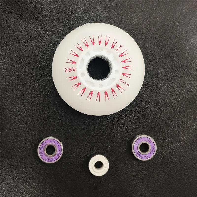 90A LED wheel + ILQ11 bearing LED flash Roller Skates tyre Inline Skating ILQ-11 light shine kids adults 60 62 64 68 70 72 76 80 skate wheels