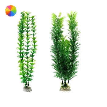 

10Pcs Plastic Assorted Color Artificial Large Aquarium Plants Plastic Fish Tank Decorations Vivid Plant Creature Landscape Decor