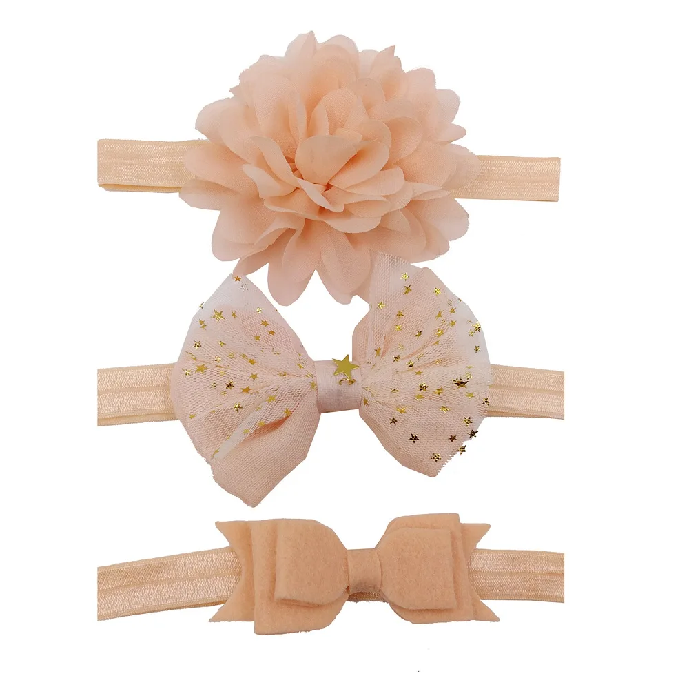 Повязка на голову для новорожденных с бантом 3 шт./лот|Аксессуары волос девочек| |