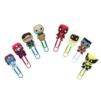 

50Pcs Hot Sale Deadpool Bookmark Metal Clips Page Holder for Teacher Students Paper Clip School Supplies Decoration For Gifts X