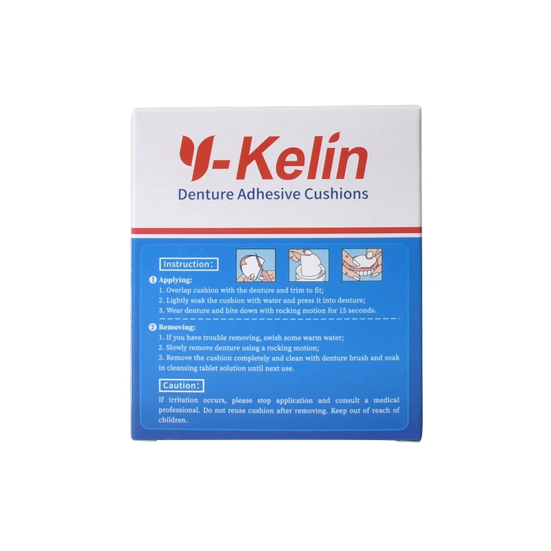 Y-Kelin Denture Adhesive Cushions Upper 60 Pads, 2 pack, Soft  Cushion, Last All Day & Protect Gums images - 6