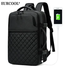EURCOOL, многофункциональный мужской рюкзак для путешествий, вместительный рюкзак для подростков, мужской рюкзак Mochila с usb зарядкой, 15,6 дюймов, рюкзак для ноутбука, n1811-4