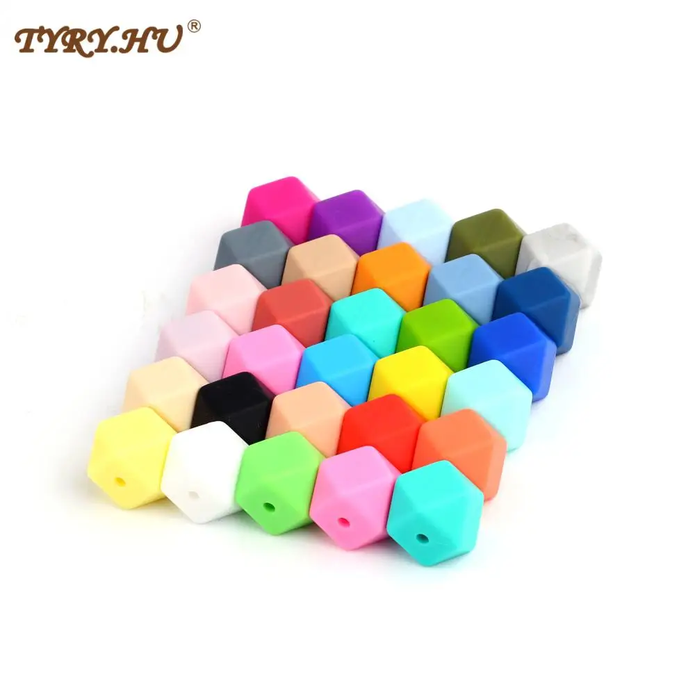 

TYRY.HU, 10 шт., 17 мм, Шестигранная форма, детский Прорезыватель «сделай сам», цепочка для пустышки, Детская Подарочная игрушка для пищевых продуктов