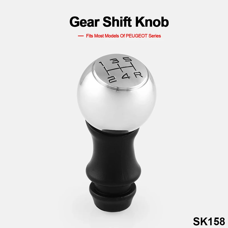 5 Speed Car Alloy MT Gear Shift Knob For Peugeot 106 206 207 306 307