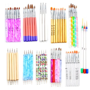 

Painting Nail Brush Set Gradient Nail Art Line Brush Crystal Acrylic Thin Liner Drawing Pen Tools for Extension UV Gel
