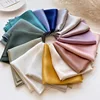 100% Pure Silk Scarf Women Neck Hair Band Foulard Square Small Headband Fashion Solid Color Neckerchief Scarves Bandana 1