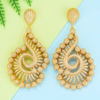 

GODKI Famous Brand Luxury Twist Belt Dangle Earrings Trendy Zircon Wedding Engagement Party Dubai Earrings for women 2019
