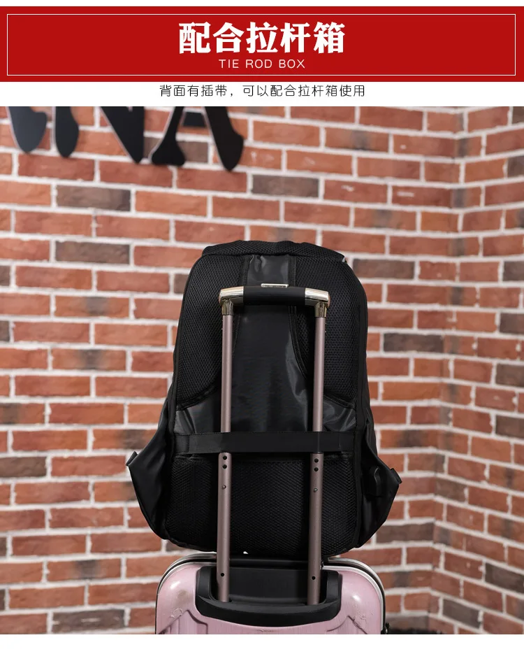 Crossten High Quality 14" Laptop Backpack USB Charge Port Urban Mochila Travel bag Schoolbag business bag