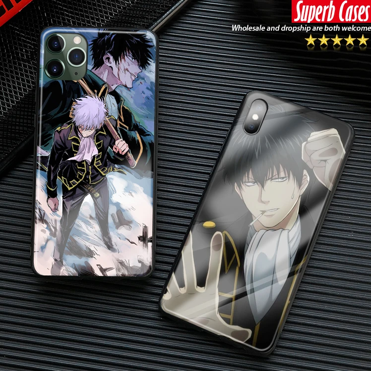 Мягкий силиконовый стеклянный чехол для телефона GINTAMA Hijikata Toushirou с аниме iPhone SE 6 6s 7