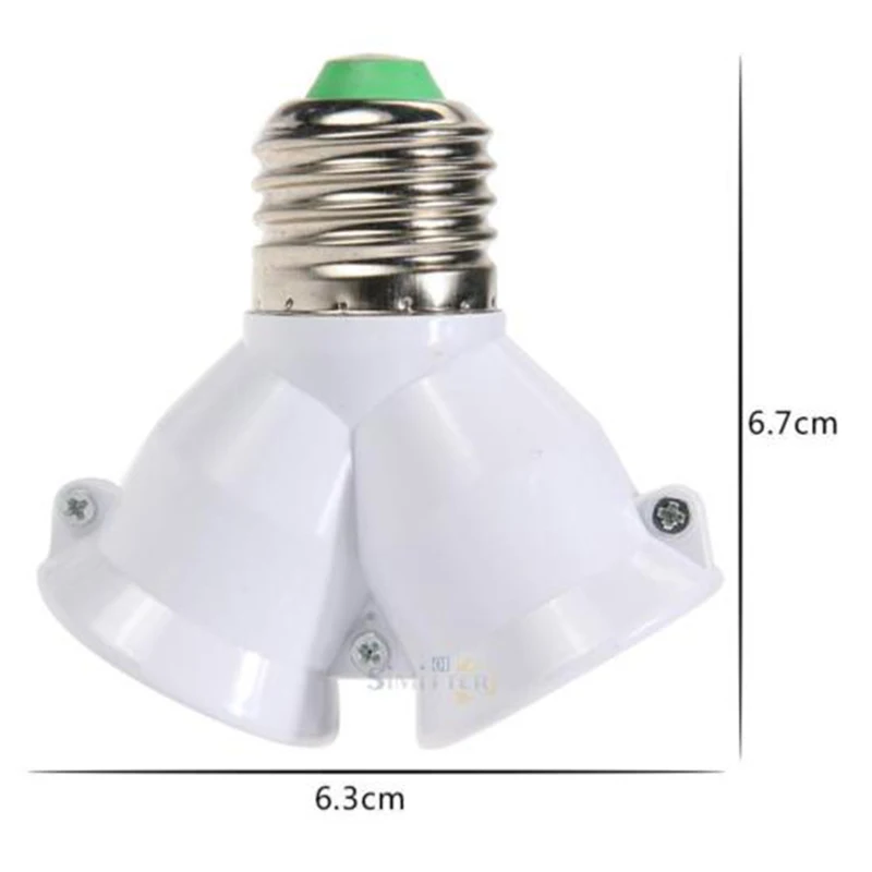 

1*E27 To 2xE27 Base LED Converter Adapter Socket Splitter Light Lamp Bulb Holder