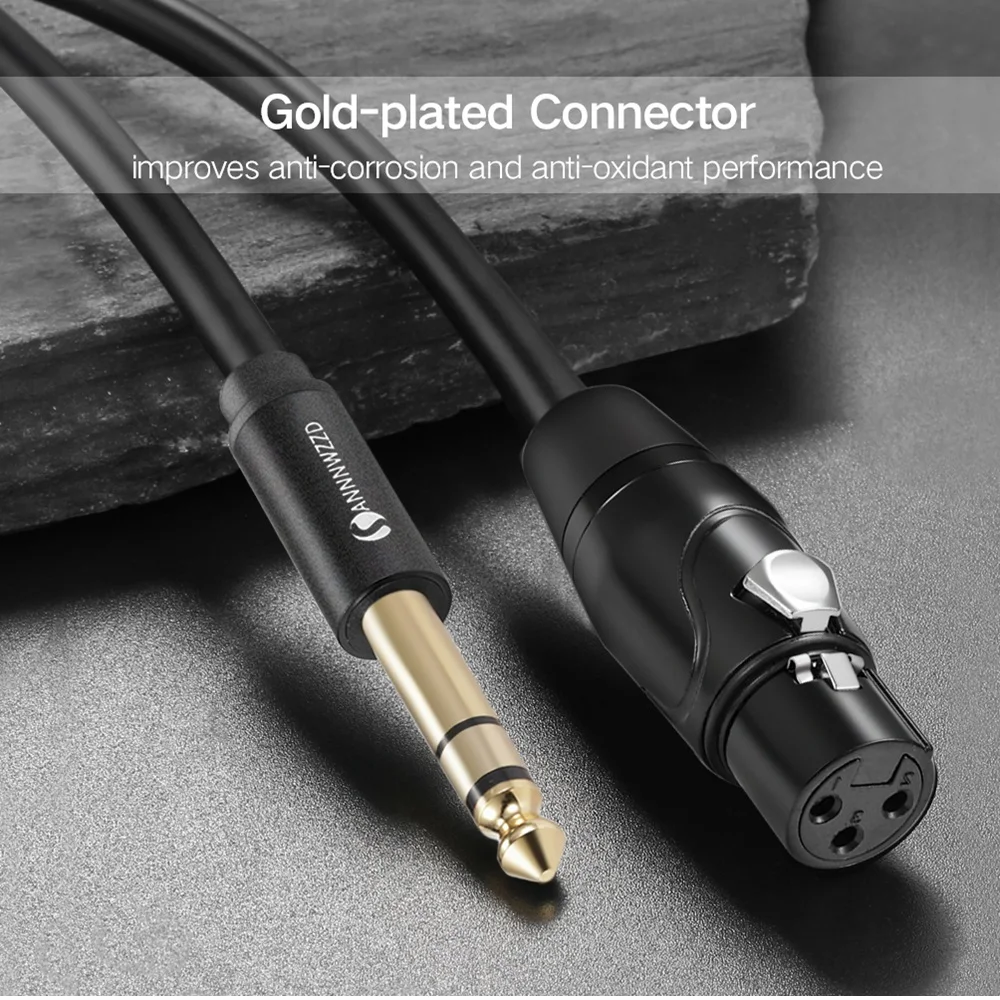 6 35 мм штекер к 3 контактному XLR F гнездовому кабелю TRS стерео разъем