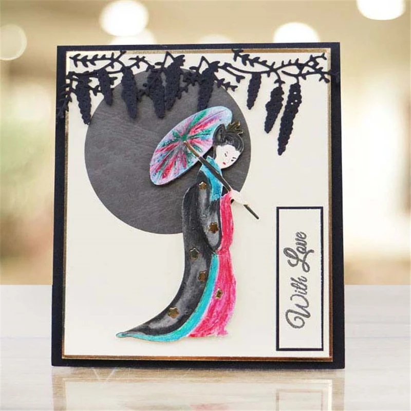 

YaMinSanNiO Japan Dies Japanese Lady Metal Cutting Dies New 2019 for Card Making Dies In Scrapbooking Embossing DIY