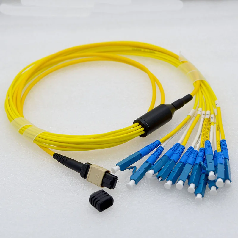 1pcs MPO-LC Optic Fiber Jumper 10 Gigabit Single-Mode 12-Core 40G Fiber jumper Module Connector MTP Fiber Switch Cable Special single mode single core sc apc one meter yellow pigtail for radio and television jumper special for radio and television singl