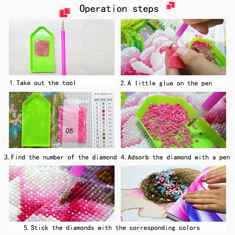 5D Diamond Full Round Drill Painting Accessories Embroideri Mosaic Cross Stitch Art Tools Kit diamond painting diamond painting accessories