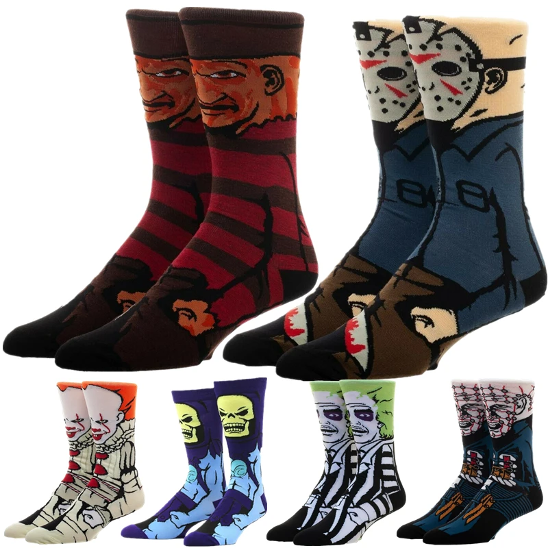 Джейсон вурхисс Freddy Pennywise Beetlejuice страшные костюмы для косплея хлопковые носки