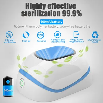 

Home Air Purifier Ozone Generator Sterilization Ozonator for Home Office Car Bathroom Kitchen Disinfection Formaldehyde Removal