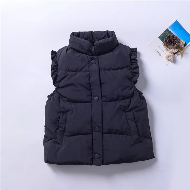 Baby Girls Puffer Vest Jackets Waistcoat Tops 2-10 Yr