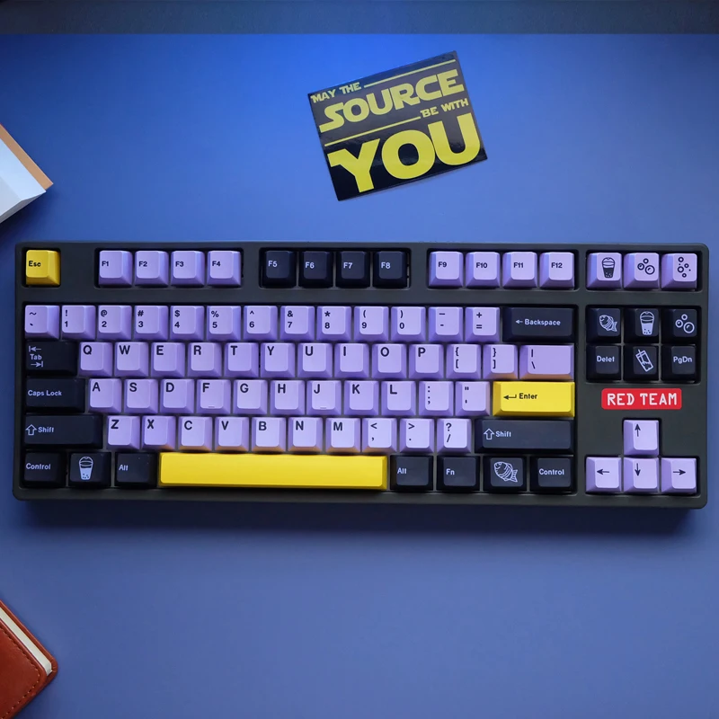 Gmk Taro Keycaps Grupo Sublimação de Tintura Pbt Cherry Profile Key Caps 2u 1.75u Shift Iso Enter 6u 6.5u 7u Barra de Espaço Conjunto - Imagem 3