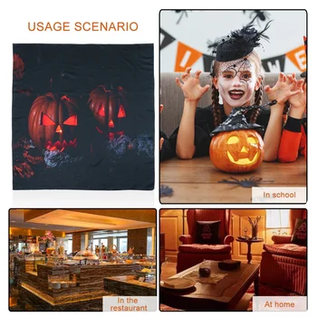 

1Pc Creative Halloween Tablecloth Pumpkin Pattern Venue Layout Prop (Black)