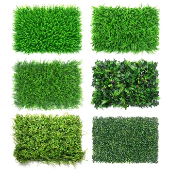 

Artificial Plant Lawn DIY Background Wall Simulation Grass Leaf Wedding Home Decoration Green Wholesale Carpet Turf Office Decor