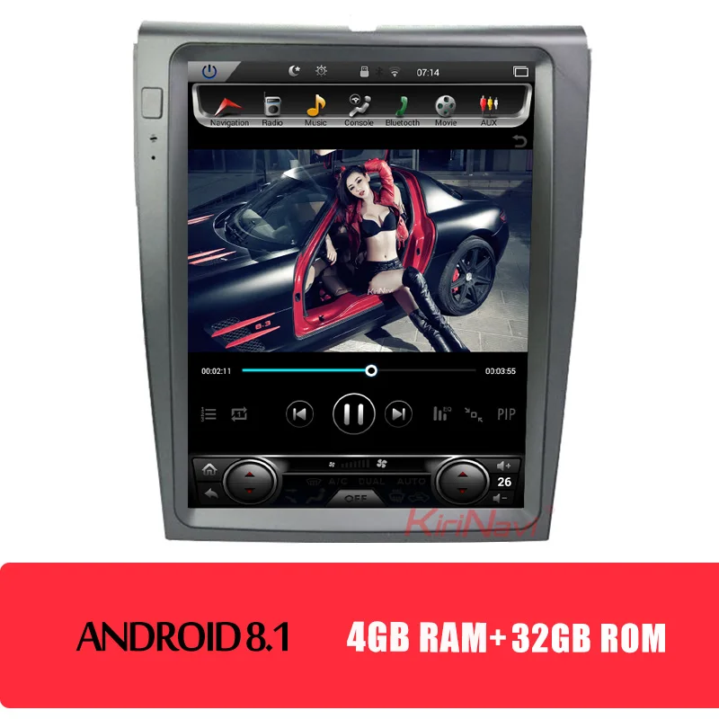 Android car radio KiriNavi вертикальный экран Tesla стиль 12,1 ''Android автомобильный Радио gps навигация для Ford Edge автомобильный Dvd мультимедийный плеер 2011-2012 - Цвет: Android car radio