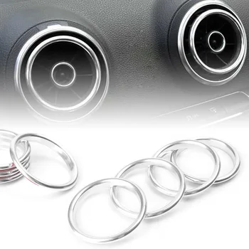 

4x Interior Air Vent Outlet Ring Cover Trim Red/Blue For A3/S3 Q2L 2012-2019 Car Interior Decoration Car Stickers