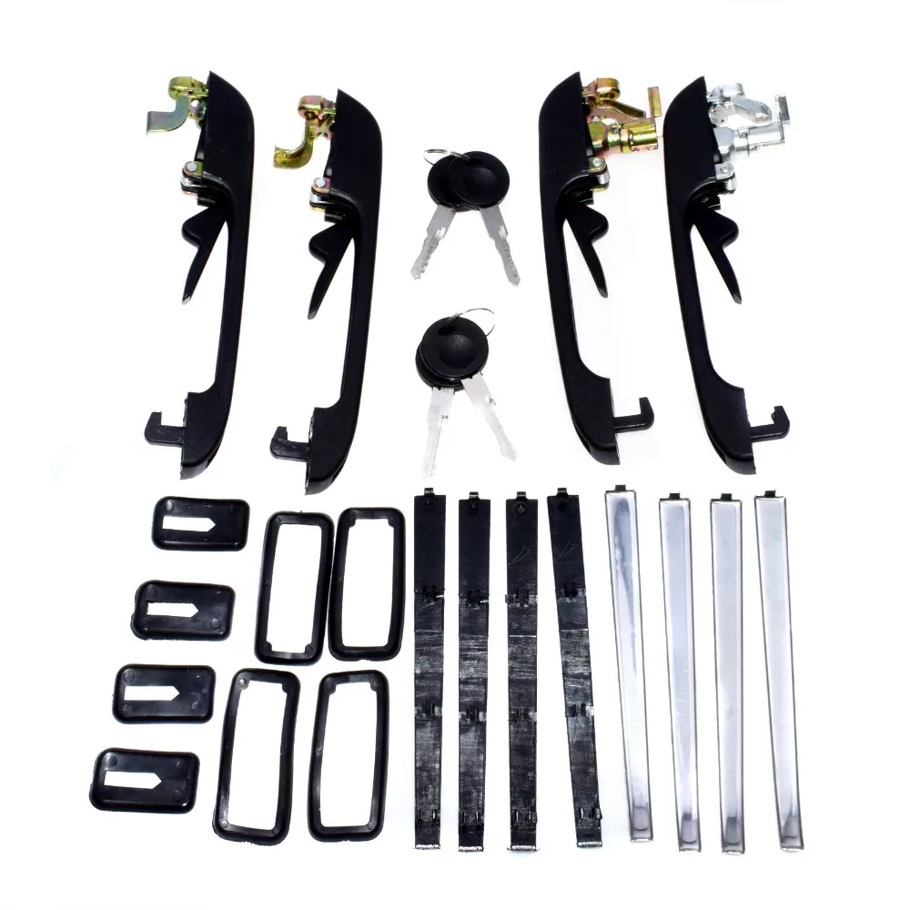 Внешняя ручка двери ISANCE 4 шт. RL RR FL FR 193839205 193839206 для VW Golf Jetta Quantum Rabbit Pickup Scirocco|door