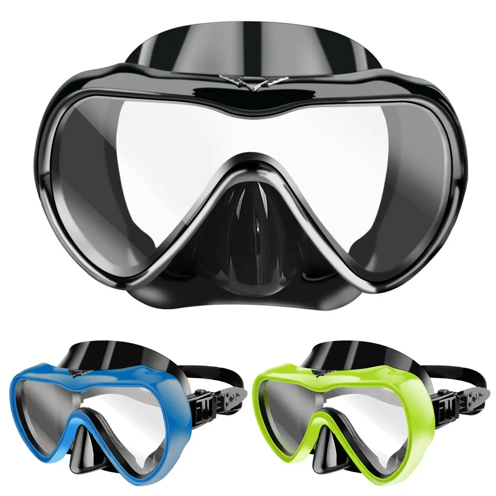 Adjustable Underwater Swimming Goggles Anti-fog Swimsuit Glasses Swimming Diving Half Face Glasses Men Women Goggles Equipment