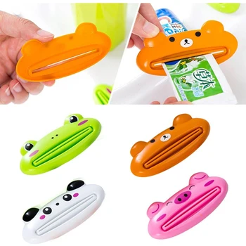 

1pcs Animal Toothpaste Easy Dispenser Plastic Children Toothpaste Dispenser Seat Rolling Tube Toothpaste Squeezer For Bathroom
