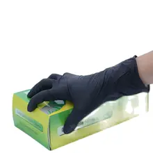 Gants de travail jetables en Nitrile, 100 pièces/lot, pour la préparation des aliments, la cuisine, Service étanche, pour le nettoyage et la sécurité