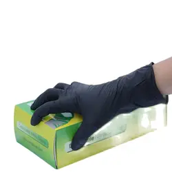 Gants de travail jetables en Nitrile, 100 pièces/lot, pour la préparation des aliments, la cuisine, Service étanche, pour le nettoyage et la sécurité 