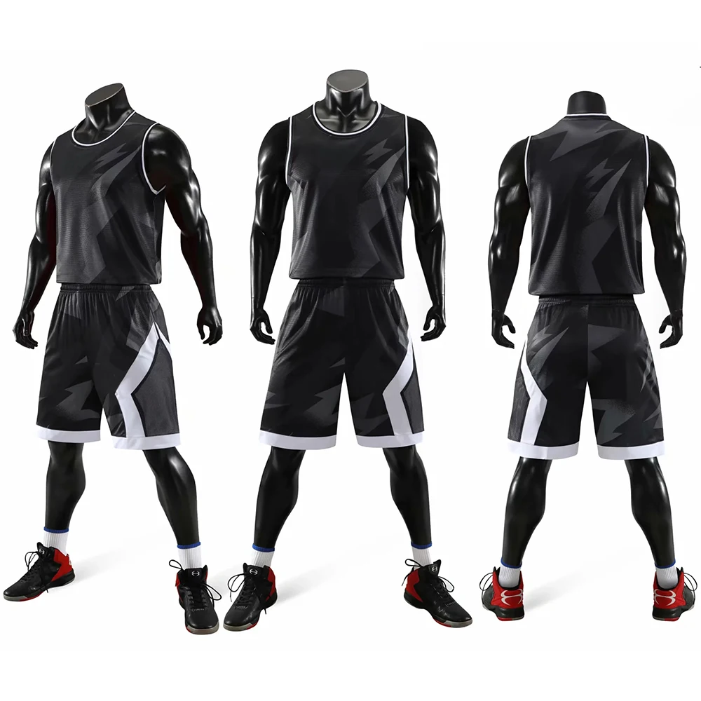 Men Basketball Jersey Sets Uniforms kits breathable Sports clothing Youth Training basketball jerseys shorts customized Basketball Jerseys