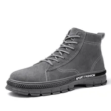 

Fall 2021 New Martin Boots Men's Outdoor Lace up Breathable Men's Boots Fashion Youth Wear-Resistant Man Shoes