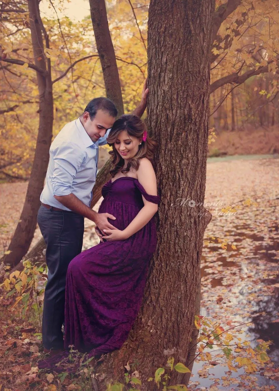 Платье с шлейфом для беременных; реквизит для фотосессии; платье для беременных; одежда для фотосессии; кружевное Макси-платье - Цвет: purple