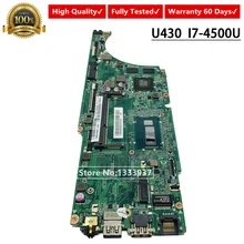 Для lenovo Ideapad U430 U430P Материнская плата ноутбука DA0LZ9MB8F0 LZ9 SR16Z I7-4500U DDR3 2 Гб материнская плата полностью проверена