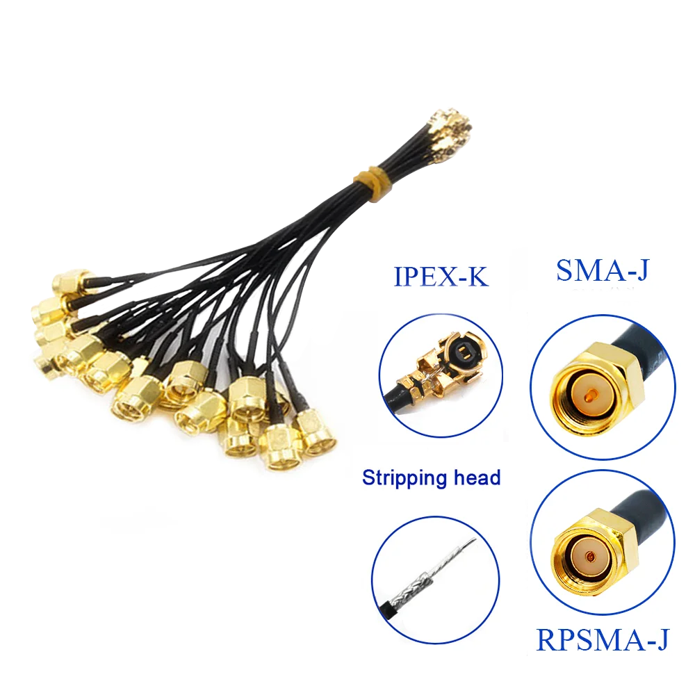5 шт. антенный кабель конвертер U.FL/IPX в SMA разъем RG1.13 Pigtail штекер IPEX антенна Wi Fi RP