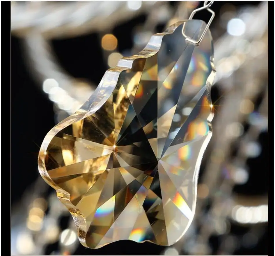 Modern Chandelier Large Cognac Crystal Chandelier For Living Room Hotel Penthouse Luxury High LED Hanging Light Guaranteed