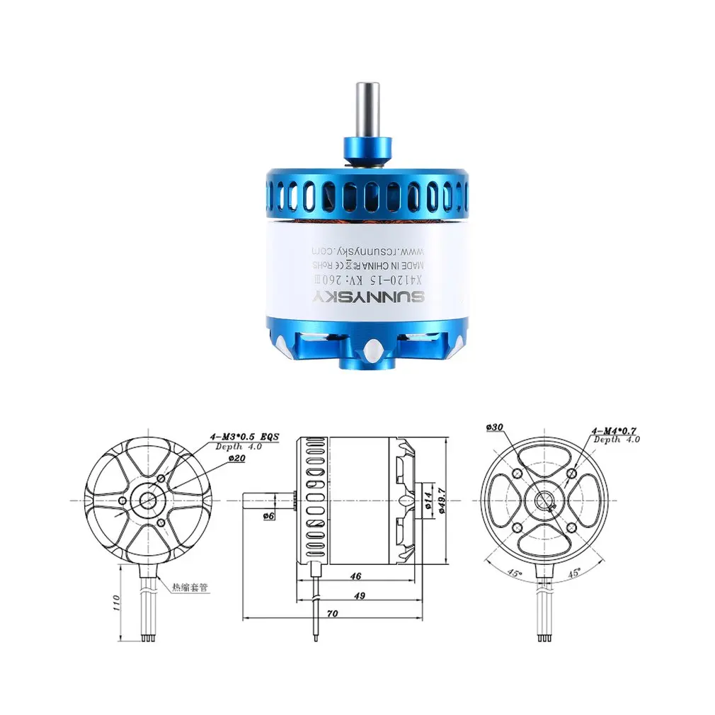 SUNNYSKY X4120 III 230KV/260KV бесщеточный двигатель для неподвижного крыла 3D RC Дрон Вертолет Самолет Запчасти Аксессуары